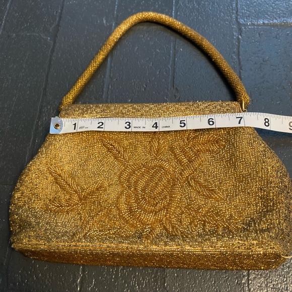 Vintage gold beaded evening bag - Picture 14 of 16